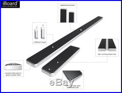 IBoard Running Boards 6 inches Silver Fit 03-20 Chevy Express GMC Savana