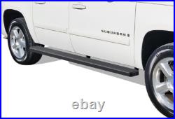 IBoard Running Boards 6in Black Fit 00-20 Chevy Avalanche Suburban GMC Yukon XL