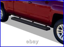 IBoard Running Boards 6in Matte Black Fit 07-18 Silverado Sierra Double Cab