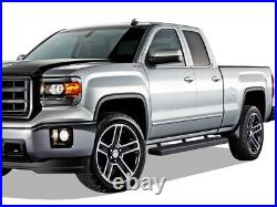 IBoard Running Boards 6in Matte Black Fit 07-18 Silverado Sierra Double Cab