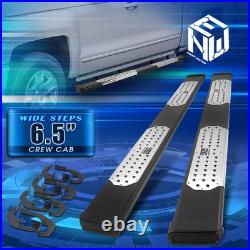 J2 For 07-19 Silverado Sierra Crew Cab 6.5 W Steel Side Step Bar Running Boards