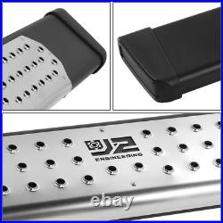 J2 For 07-19 Silverado Sierra Crew Cab S. Steel 6.5 Wide Step Bar Running Boards