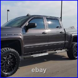 J2 For 07-19 Silverado Sierra Crew Cab S. Steel 6.5 Wide Step Bar Running Boards