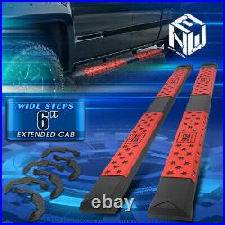 J2 For 07-19 Silverado Sierra Extended Cab 6 Steel Side Step Bar Running Boards