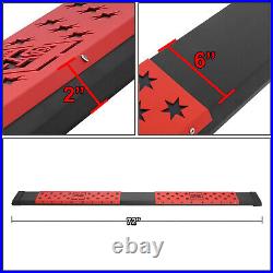 J2 For 2007-2019 Silverado Sierra Extended Cab Running Boards 6 W Step Bar Red