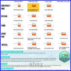 J2 Powdercoated 6 Side Step Running Boards for 07-19 Silverado/Sierra Ext Cab