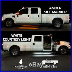 LEDGlow 2pc 70 Amber Side Marker Running Board with White LED Lighting Kit
