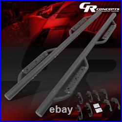 Pair Matte Drop Step Bar Running Boards For 2007-2019 Silverado/sierra Crew Cab