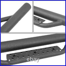 Pair Matte Drop Step Bar Running Boards For 2007-2019 Silverado/sierra Crew Cab