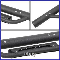 Pair Matte Drop Step Bar Running Boards For 2007-2019 Silverado/sierra Crew Cab