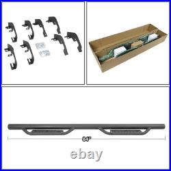 Pair Matte Drop Step Bar Running Boards For 2007-2019 Silverado/sierra Crew Cab