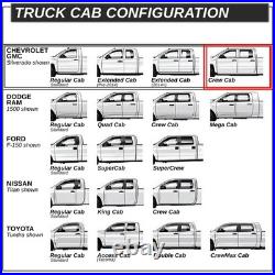 Pair Matte Drop Step Bar Running Boards For 2007-2019 Silverado/sierra Crew Cab