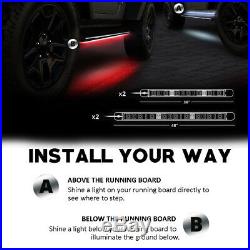 RGB Running Board LED Light Strip Side Step For Chevy Dodge GMC Jeeps SUV Truck