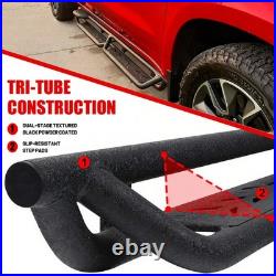 Running Board BXWQ For 19-26 Silverado/Sierra 1500 Crew Cab Drop Bar Step Black