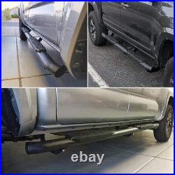 Running Board FOR 07-18 Silverado/Sierra 1500 Crew Cab Truck Nerf Step Curved
