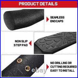 Running Board FOR 07-18 Silverado/Sierra 1500 Crew Cab Truck Nerf Step Curved