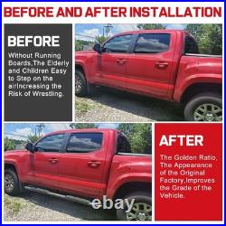 Running Board FOR 07-18 Silverado/Sierra 1500 Crew Cab Truck Nerf Step Curved
