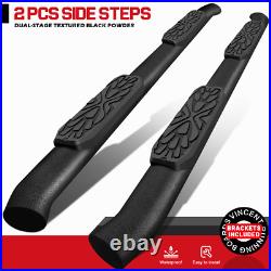 Running Board FOR 07-18 Silverado/Sierra 1500 Crew Cab Truck Nerf Step Curved