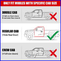 Running Board FOR 07-18 Silverado/Sierra Regular Cab Truck Step 6 Nerf Bar BLK