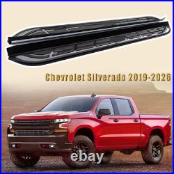 Running Board Side Steps Nerf Pedals Bar Fits For Chevrolet Silverado 2019-2026