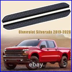 Running Board Side Steps Nerf Pedals Bar Fits For Chevrolet Silverado 2019-2026