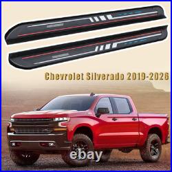 Running Board Side Steps Nerf Pedals Bar Fits For Chevrolet Silverado 2019-2026