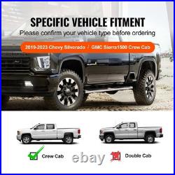 Running Boards 6 Fit 2019-2023 Chevy Silverado/GMC Sierra 1500-Crew Cab