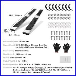 Running Boards 6 Fit 2019-2023 Chevy Silverado/GMC Sierra 1500-Crew Cab