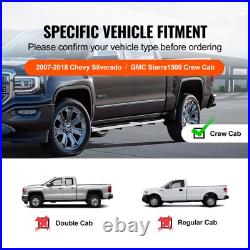 Running Boards 6 Step Bars Fit 2007-2018 Chevy Silverado/GMC Sierra 1500