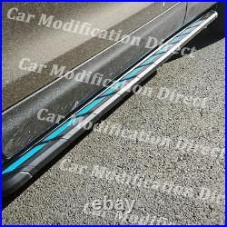 Running Boards Fit For Chevrolet Chevy Blazer 2019-2024 Pedals Side Steps Blue