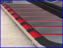 Running Boards Side Step Fits for Chevy Traverse 2018-2023 With Red Light Pedals