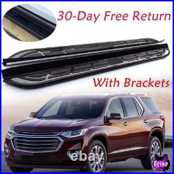 Running Boards Side Steps Nerf Bar Fit Chevrolet Traverse 2017-2023 with Bracket