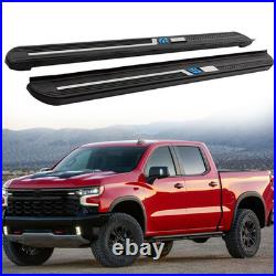Running Boards Side Steps Nerf Bar Pedals Bar Fits Chevrolet Silverado 2019-2026