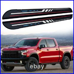 Running Boards Side Steps Nerf Bar Pedals Bar Fits Chevrolet Silverado 2019-2026