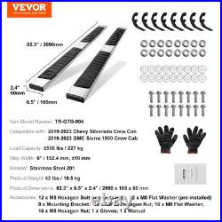 Running Boards Step Bars 6 2019-2023 Chevy Silverado GMC Sierra 1500 2020-2024