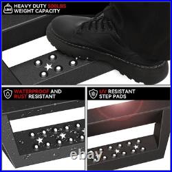 SQUARE TUBING 5 DROP STEP Side Nerf Bars for 07-19 Silverado/Sierra Regular Cab