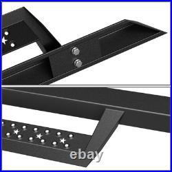 SQUARE TUBING 5 DROP STEP Side Nerf Bars for 07-19 Silverado/Sierra Regular Cab