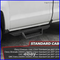 SQUARE TUBING 5 DROP STEP Side Nerf Bars for 07-19 Silverado/Sierra Regular Cab