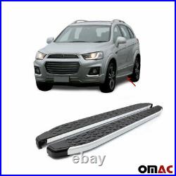 Side Steps Running Boards Alu. Nerf Bars 2Pcs For Chevrolet Chevy Captiva 2016-21