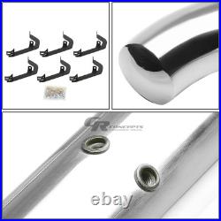 Silver 3 Side Step Nerf Bar Board For 07-19 Chevy/gmc Silverado/sierra Crew Cab