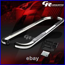 Silver 3 Side Step Nerf Board For 99-19 Chevy/gmc Silverado/sierra Extended Cab