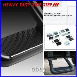Steel Small Running Board for Chevy Silverado 2015-2021 Black Side Stairs 2PCS