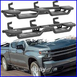 Three Raised Steps Running Boards For 19-2026 Silverado & Sierra 1500 Double Cab