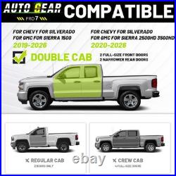 Three Raised Steps Running Boards For 19-2026 Silverado & Sierra 1500 Double Cab
