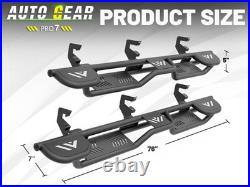 Three Raised Steps Running Boards For 19-2026 Silverado & Sierra 1500 Double Cab