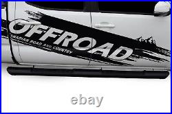 U-GUARD 5 Black Running Boards For 19-23 Chevrolet Silverado 1500 Crew Cab