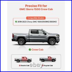Uimoso Running Boards Nerf Bar Side Step 4 in for 19-25 Chevy GMC 1500 Crew Cab Uimoso Running Boards Nerf Bar Side Step 4 in for 19-25 Chevy GMC 1500 Crew Cab