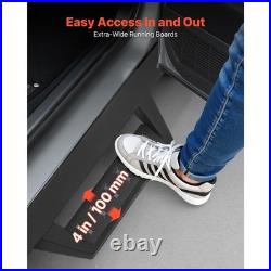Uimoso Running Boards Nerf Bar Side Step 4 in for 19-25 Chevy GMC 1500 Crew Cab