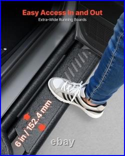 VEVOR Running Boards Nerf Bar Side Step 6 in for 19-25 Chevy Silverado Crew Cab