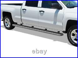 Wheel to Wheel Running Boards 5in Fit 07-18 Silverado Sierra Crew Cab 6.5ft Bed